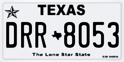 TX license plate DRR8053