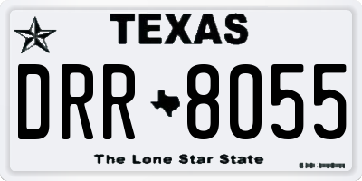TX license plate DRR8055