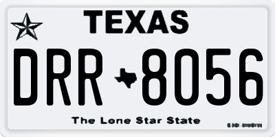 TX license plate DRR8056