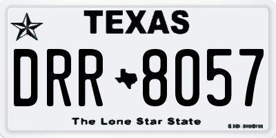 TX license plate DRR8057