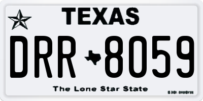 TX license plate DRR8059