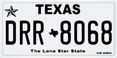 TX license plate DRR8068