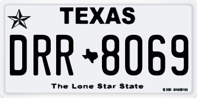 TX license plate DRR8069