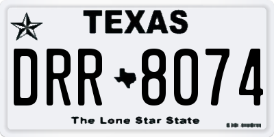 TX license plate DRR8074