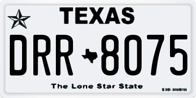 TX license plate DRR8075