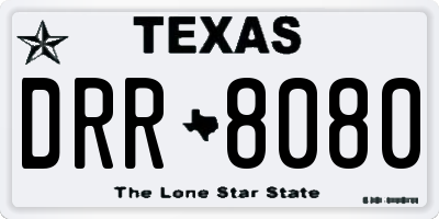 TX license plate DRR8080