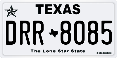 TX license plate DRR8085