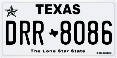 TX license plate DRR8086