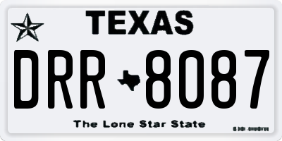 TX license plate DRR8087