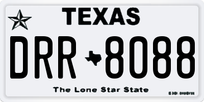 TX license plate DRR8088