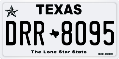 TX license plate DRR8095