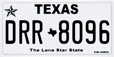 TX license plate DRR8096