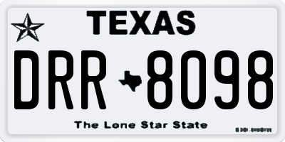 TX license plate DRR8098