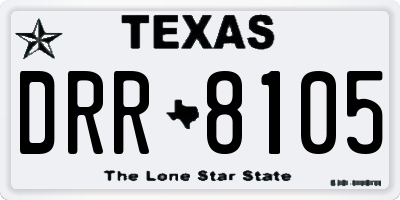 TX license plate DRR8105