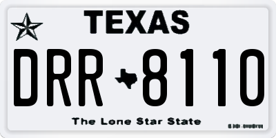 TX license plate DRR8110