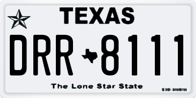 TX license plate DRR8111