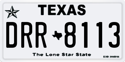 TX license plate DRR8113
