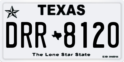 TX license plate DRR8120