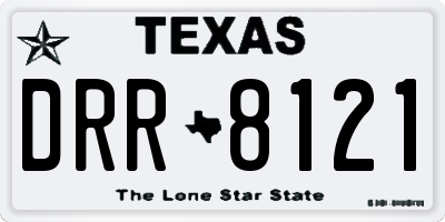 TX license plate DRR8121