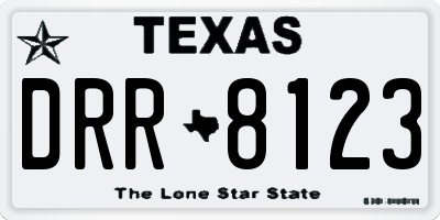 TX license plate DRR8123