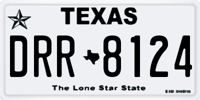 TX license plate DRR8124