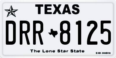 TX license plate DRR8125