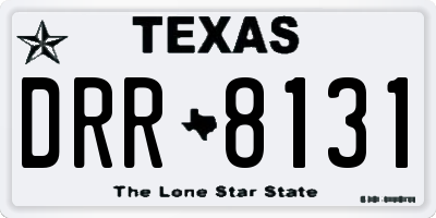 TX license plate DRR8131