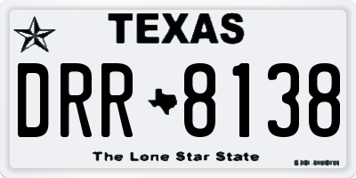 TX license plate DRR8138