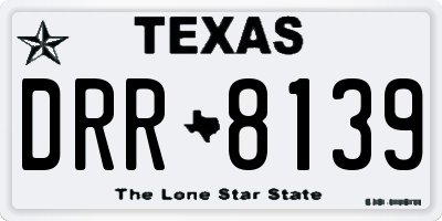 TX license plate DRR8139