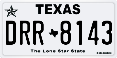 TX license plate DRR8143