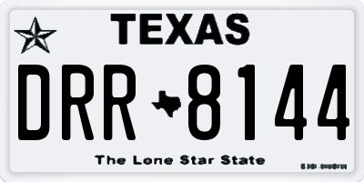 TX license plate DRR8144