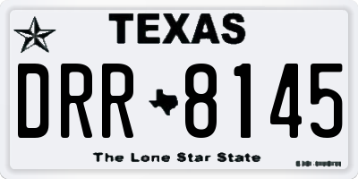 TX license plate DRR8145