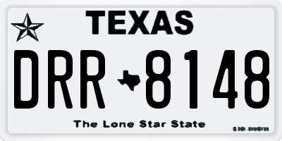 TX license plate DRR8148
