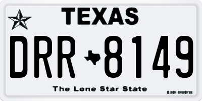 TX license plate DRR8149