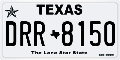 TX license plate DRR8150