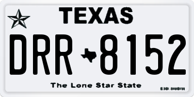 TX license plate DRR8152