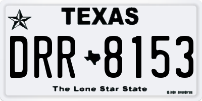 TX license plate DRR8153