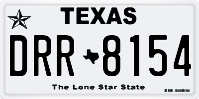 TX license plate DRR8154