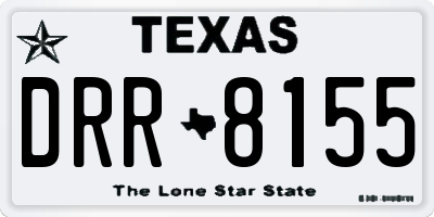 TX license plate DRR8155