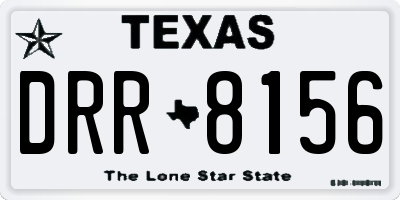 TX license plate DRR8156