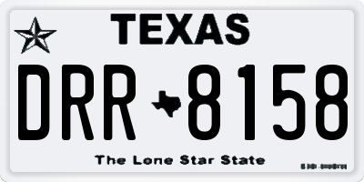 TX license plate DRR8158