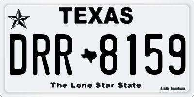 TX license plate DRR8159