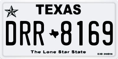 TX license plate DRR8169