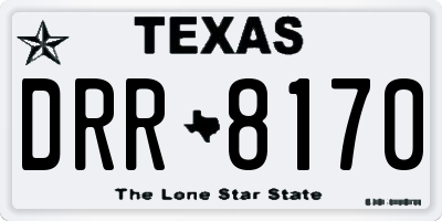 TX license plate DRR8170