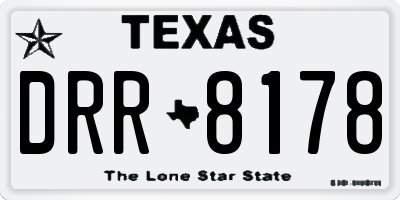 TX license plate DRR8178