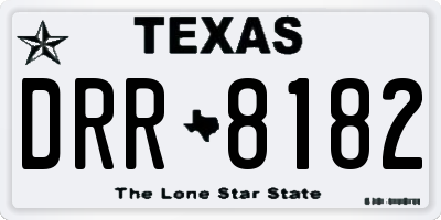 TX license plate DRR8182