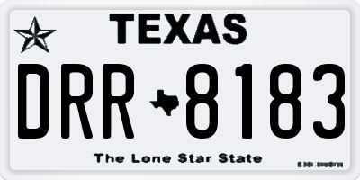 TX license plate DRR8183
