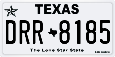 TX license plate DRR8185