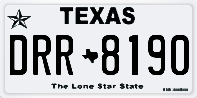 TX license plate DRR8190
