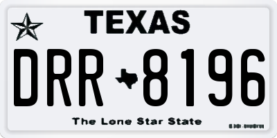 TX license plate DRR8196